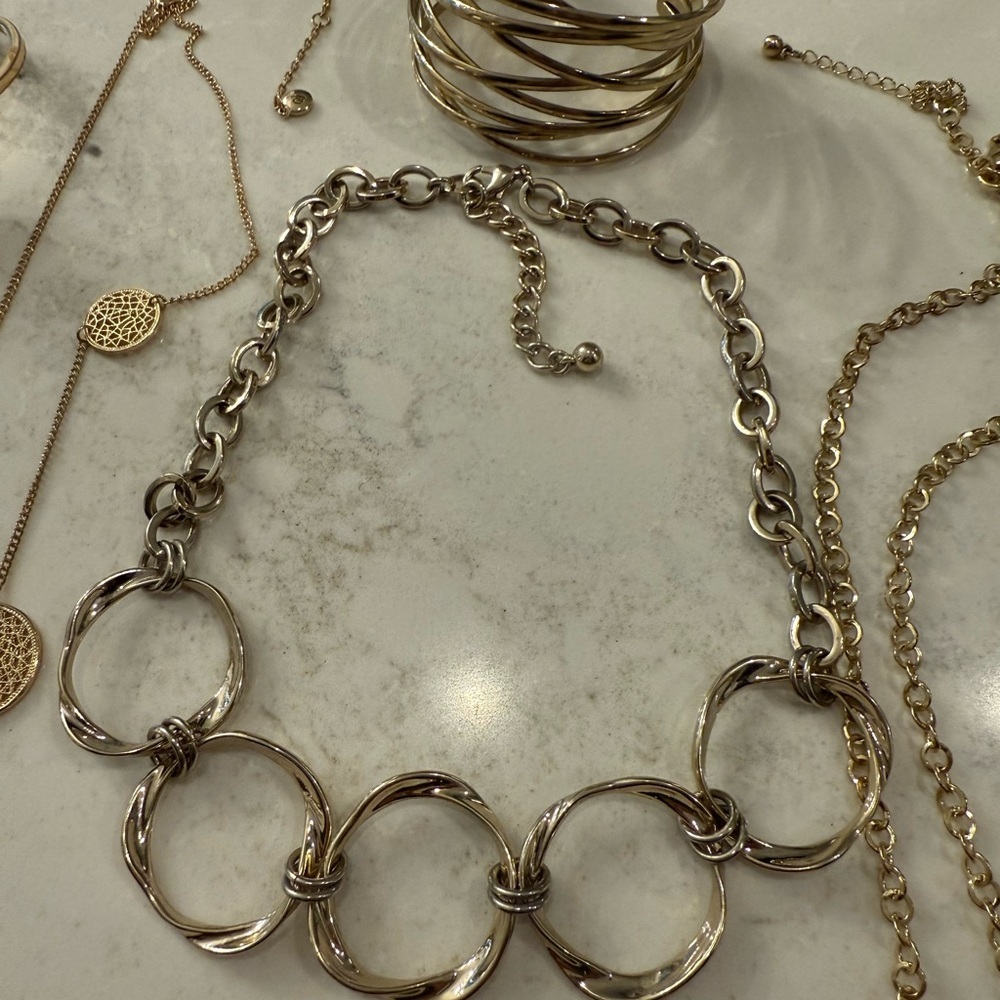 27 Piece Statement Gold Black Statement Jewelry L… - image 5